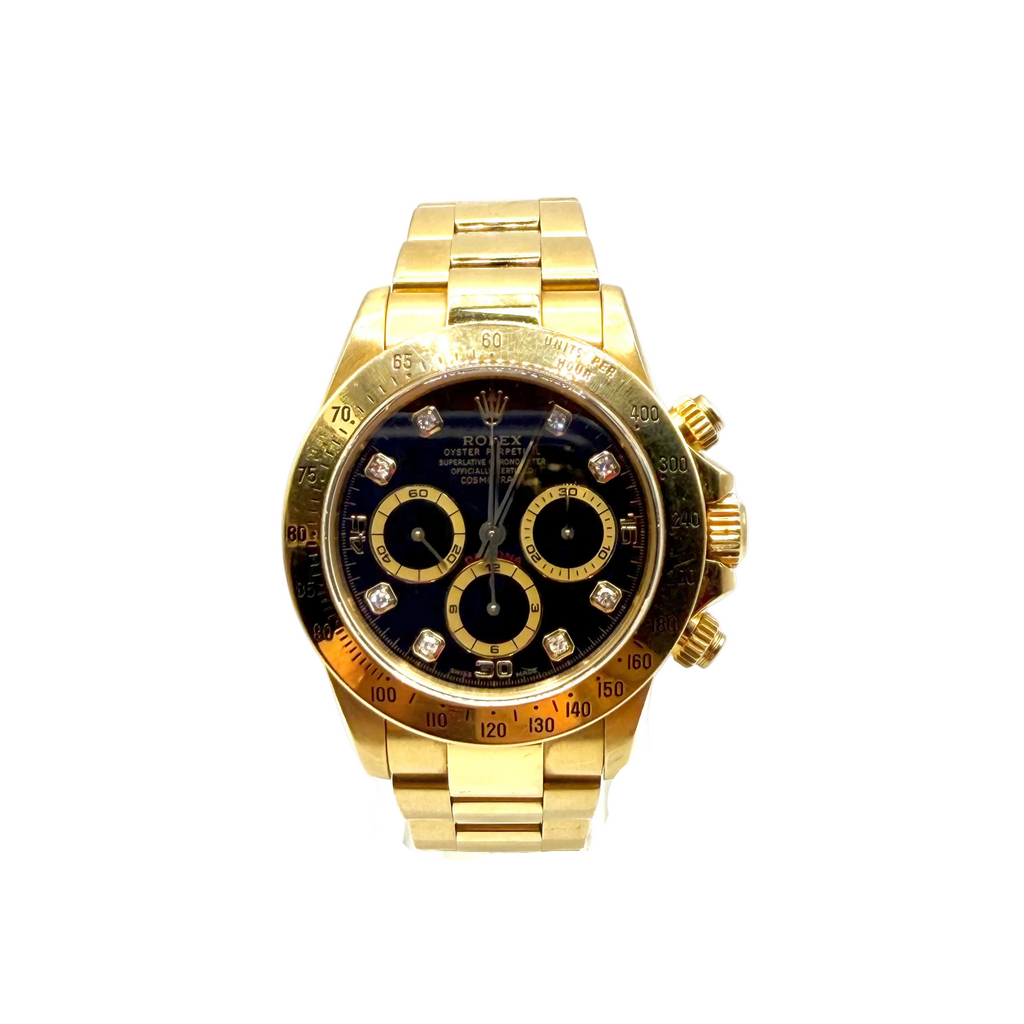 Rolex Daytona 16528 Zenith Black Diamond Dial.