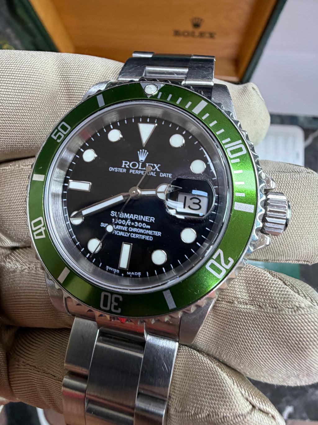 Rolex Submariner 16610LV Kermit Flat 4 - 2004