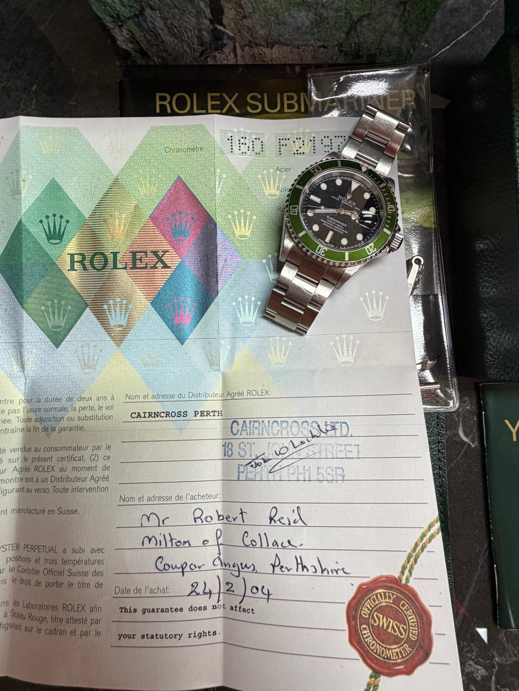 Rolex Submariner 16610LV Kermit Flat 4 - 2004