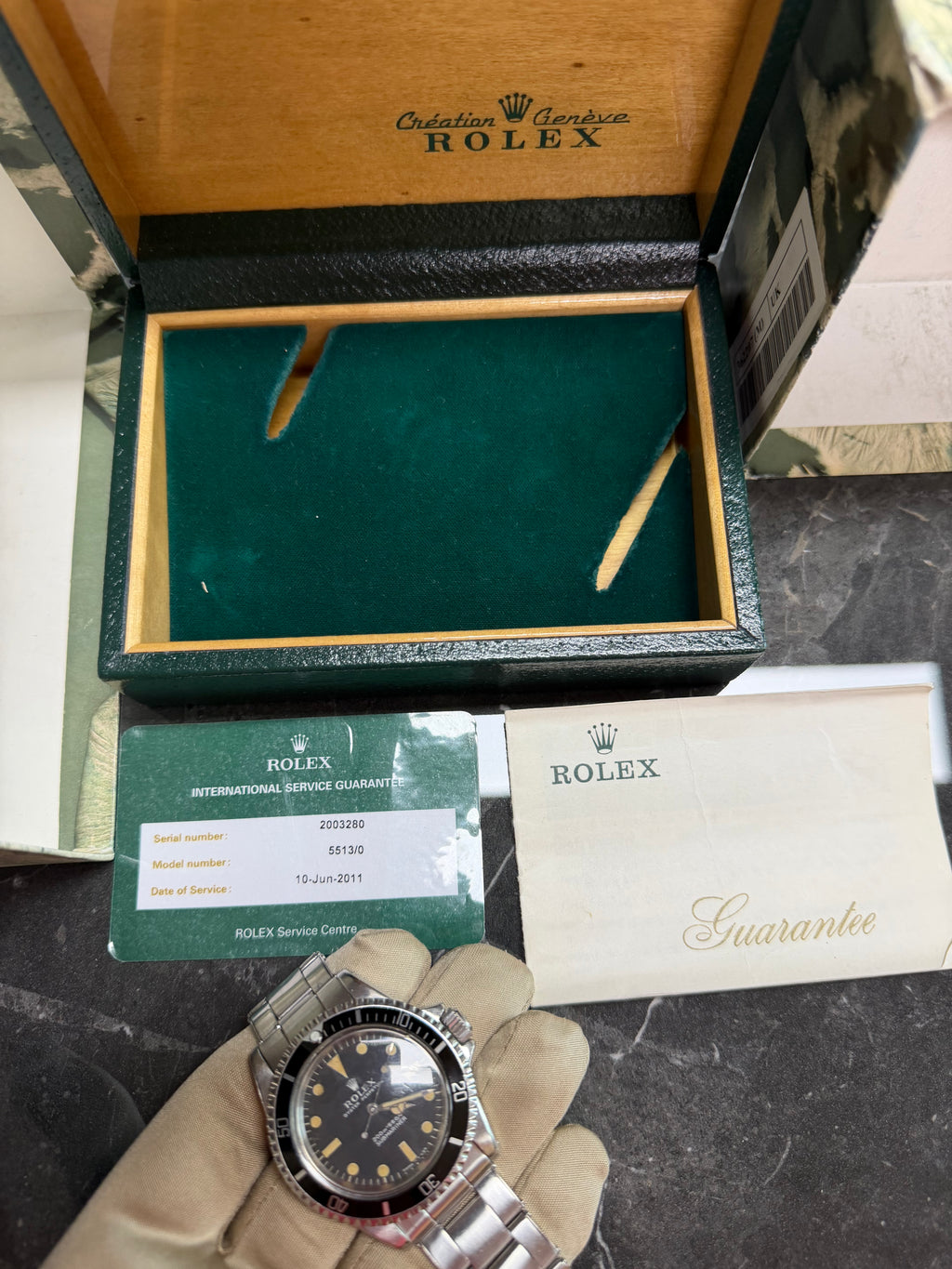 Rolex Submariner 5513 Meters First