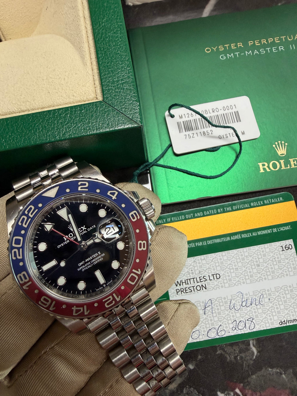 Rolex 126710BLRO GMT Master Pepsi 2018 MK1