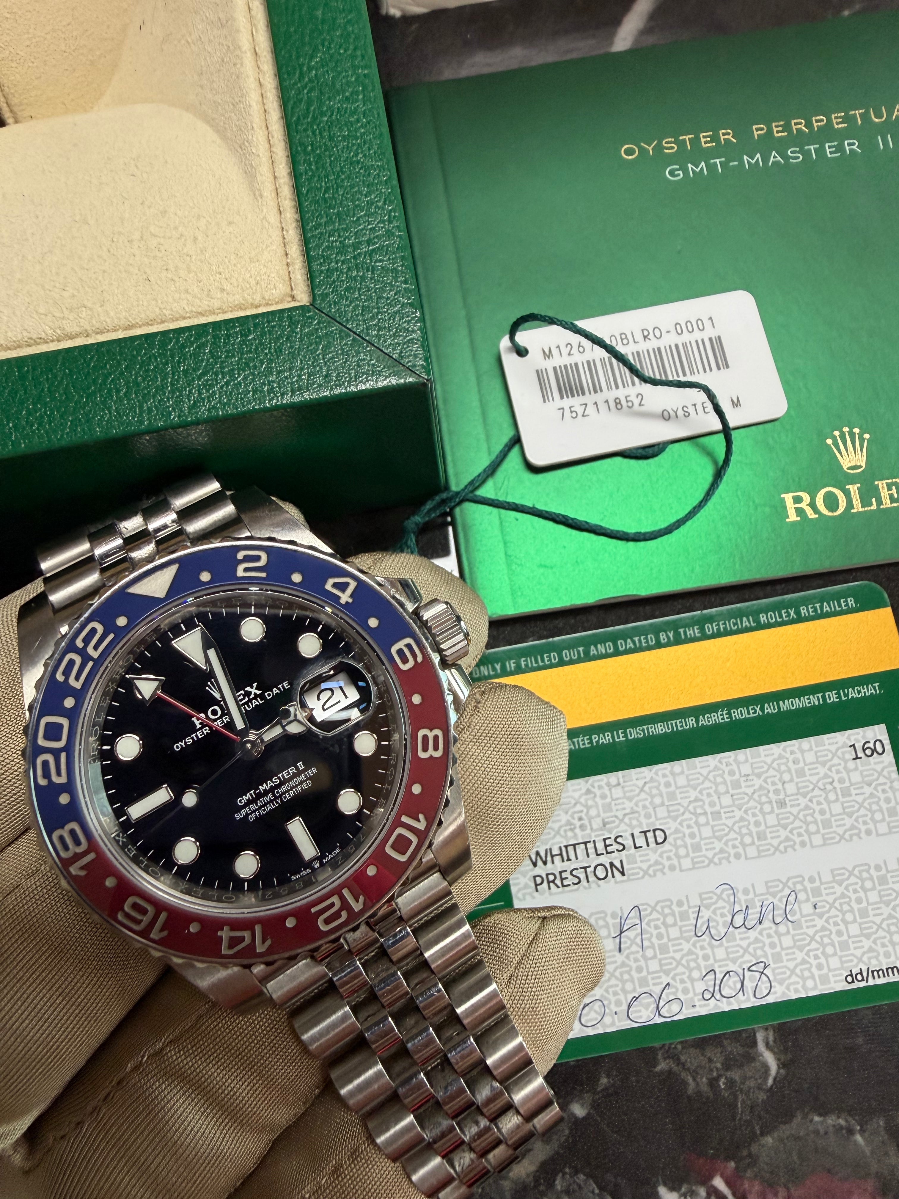 Rolex 126710BLRO GMT Master Pepsi 2018 MK1
