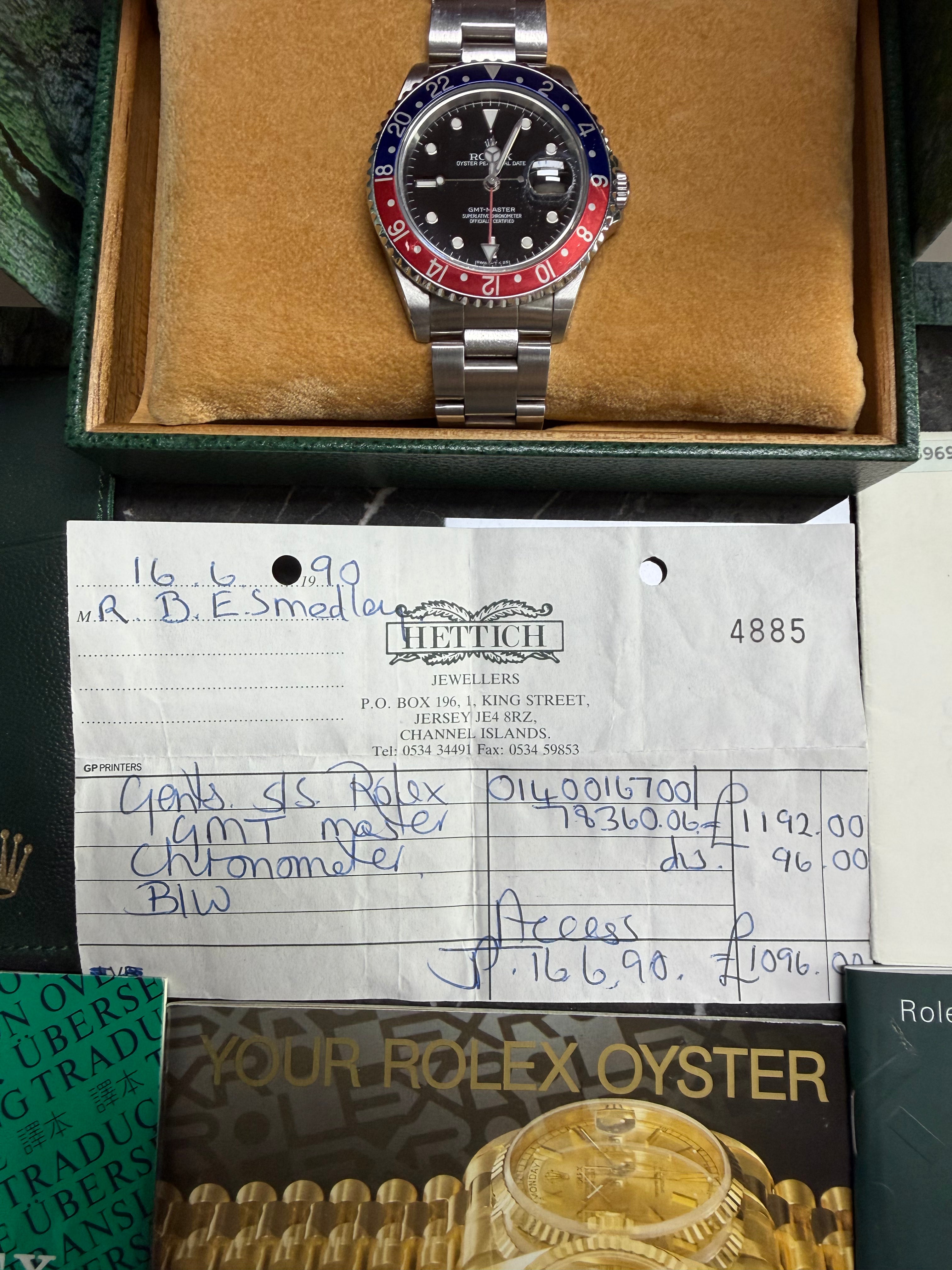Rolex Pepsi 16700 GMT Master II - Full Set