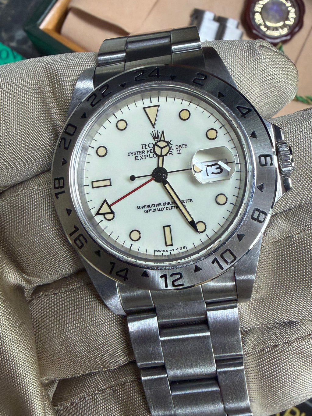 Rolex Explorer II 16750 "Panna Dial" Full Set