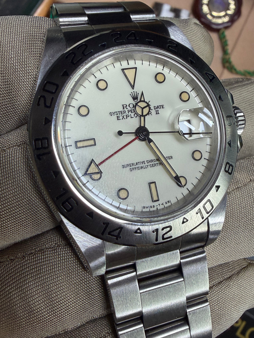 Rolex Explorer II 16750 "Panna Dial" Full Set