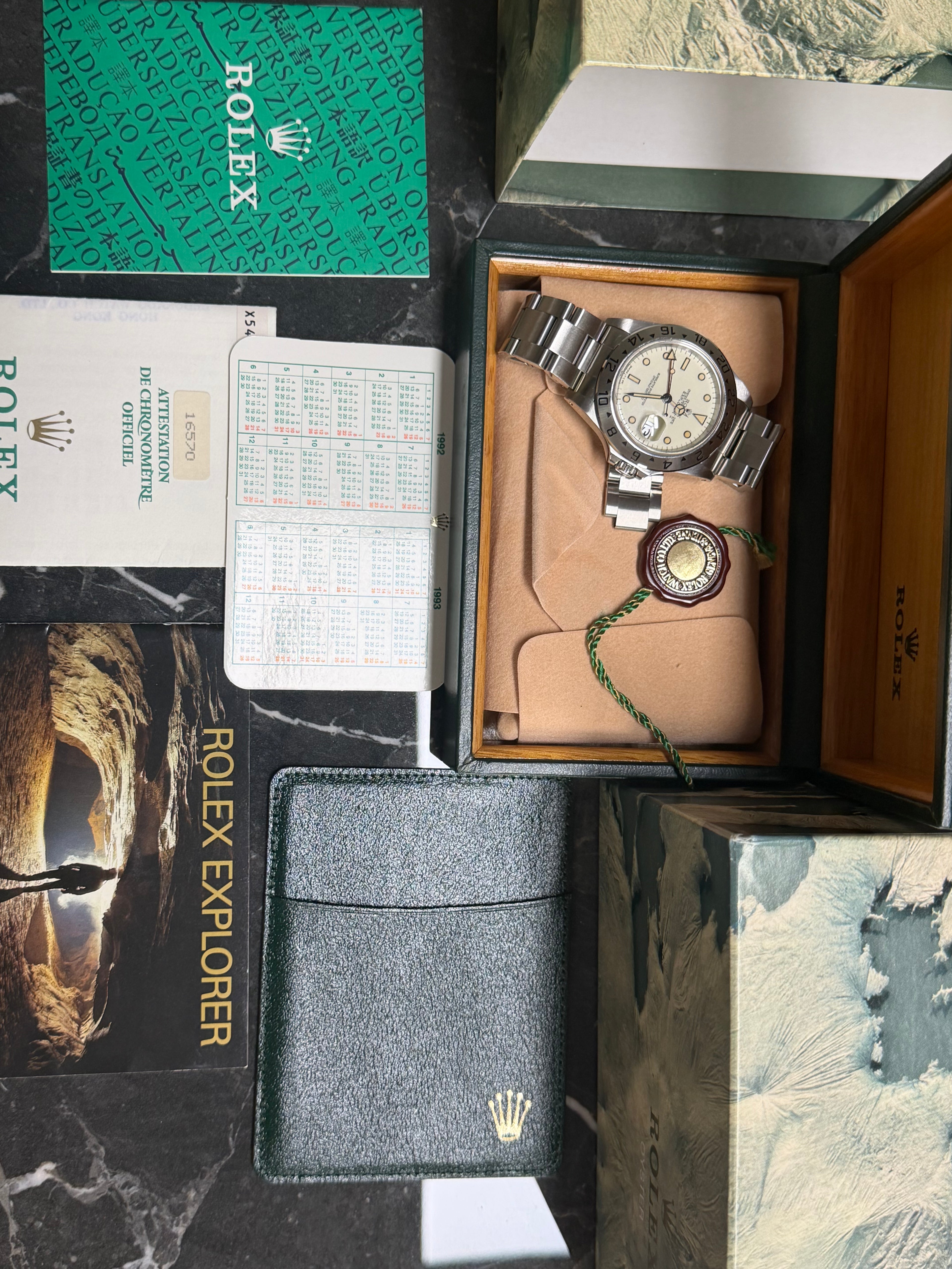 Rolex Explorer II 16750 "Panna Dial" Full Set