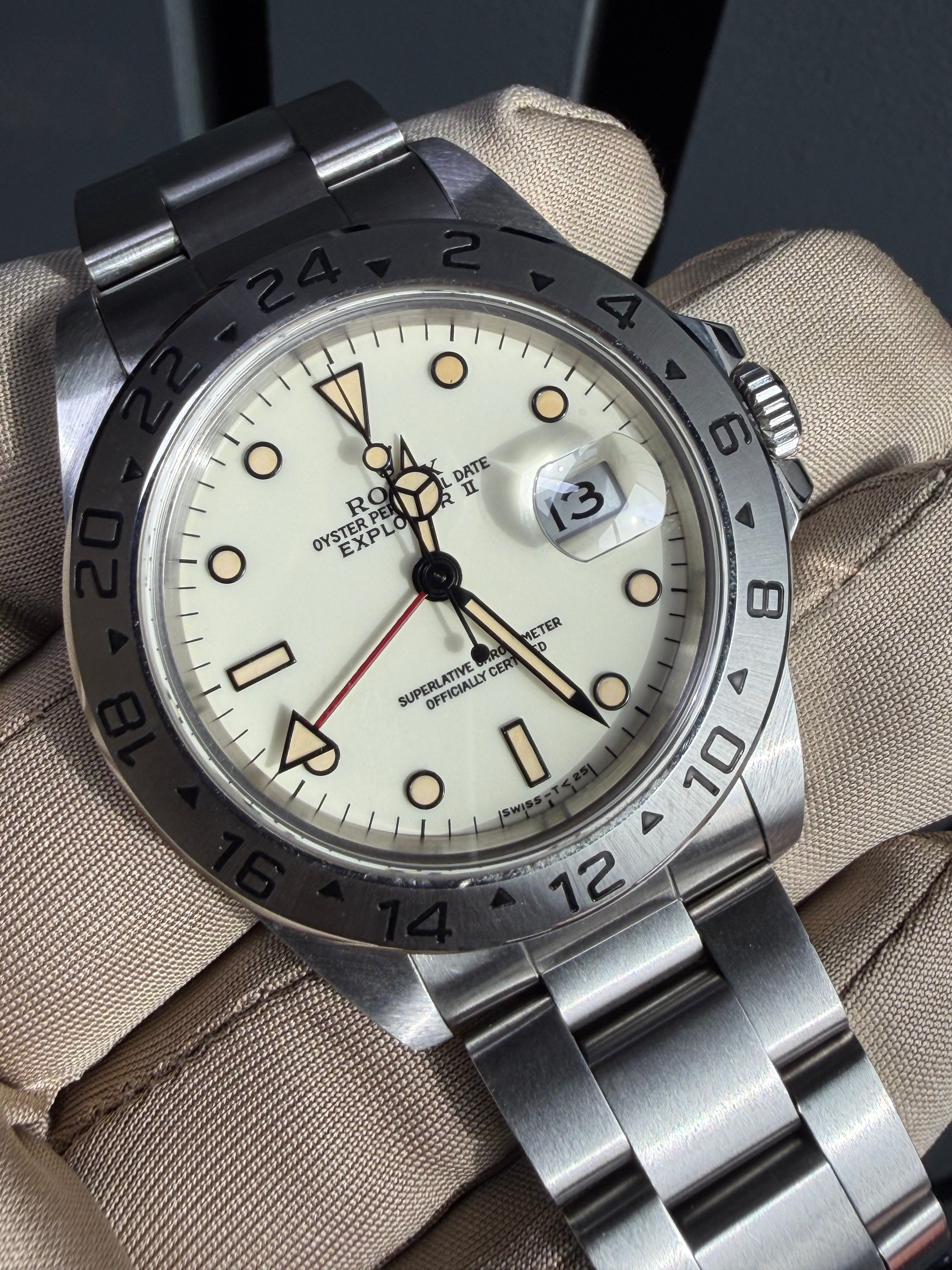 Rolex Explorer II 16750 "Panna Dial" Full Set