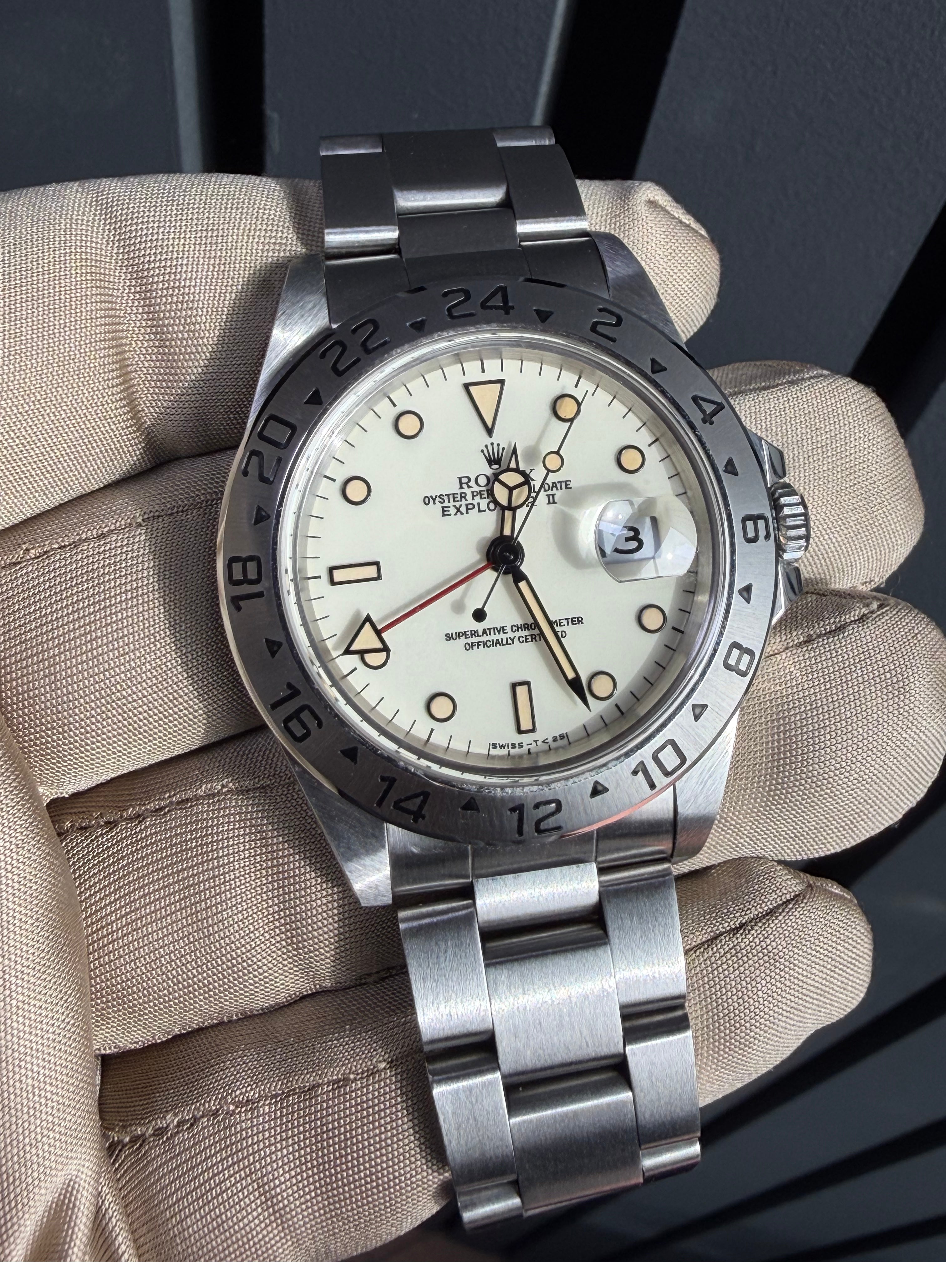 Rolex Explorer II 16750 "Panna Dial" Full Set